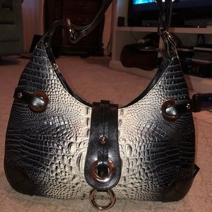 Charlie Lapson Croco-Embossed Purse with Dust Bag